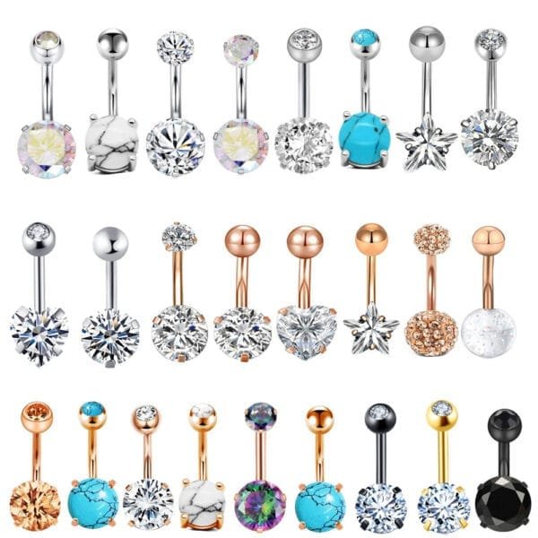 Stylish & Elegant Stainless Steel Navel Stud