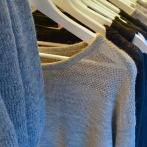 clothing, rack, clothes, wardrobe, hang, retail, fashion, textile, garment, design, cloth, apparel, blue fashion, blue clothes
