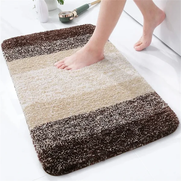 Olanly Luxury Bath Mat – Available in U-Shaped and Rectangular Designs! Extra Soft and Absorbent Microfiber Bathroom Rugs - Image 10