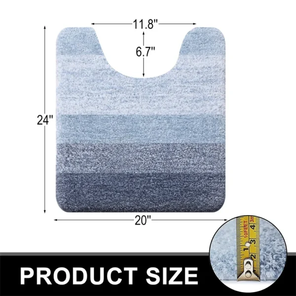 Olanly Luxury Bath Mat – Available in U-Shaped and Rectangular Designs! Extra Soft and Absorbent Microfiber Bathroom Rugs - Image 2