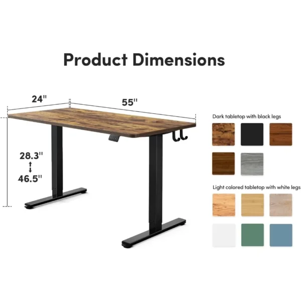 ANGDUO Electric Height Adjustable Standing Desk – Ergonomic Sit-Stand Workstation - Image 2