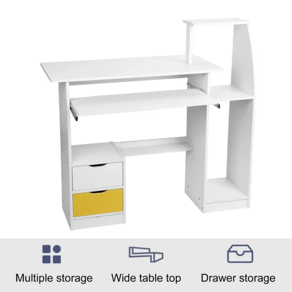 Modern Computer Desk with Hutch & Storage – Stylish & Functional Workstation - Image 5