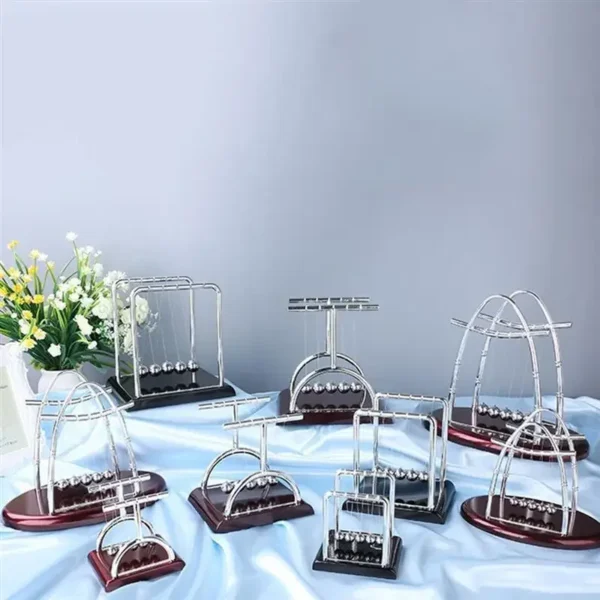 QWC Newton's Cradle Balance Ball – Modern Miniature Home & Office Decor - Image 2