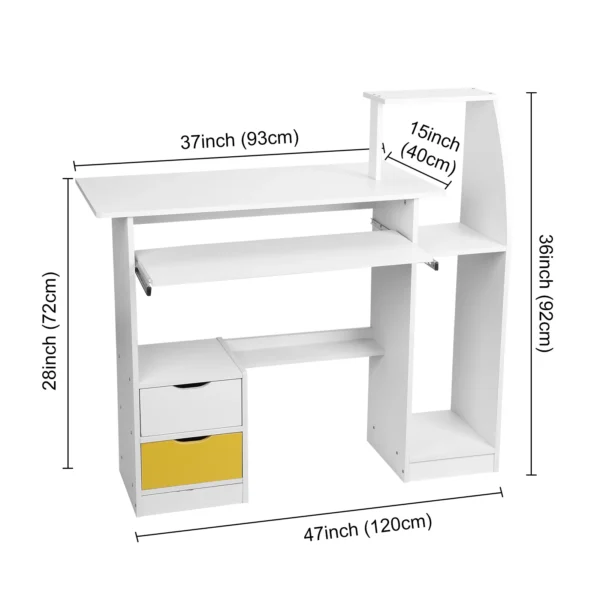 Modern Computer Desk with Hutch & Storage – Stylish & Functional Workstation - Image 2