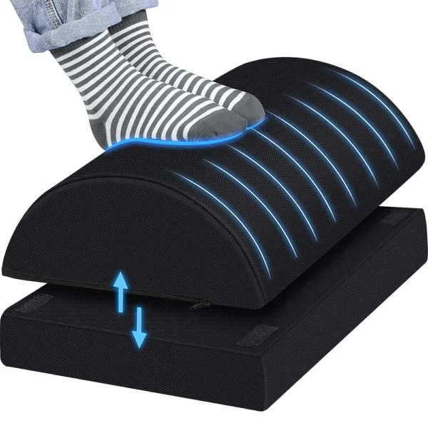 Ergonomic Foot Rest Under Desk – Memory Foam Support for Office & Home