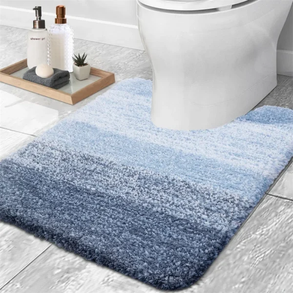 Olanly Luxury Bath Mat – Available in U-Shaped and Rectangular Designs! Extra Soft and Absorbent Microfiber Bathroom Rugs - Image 17