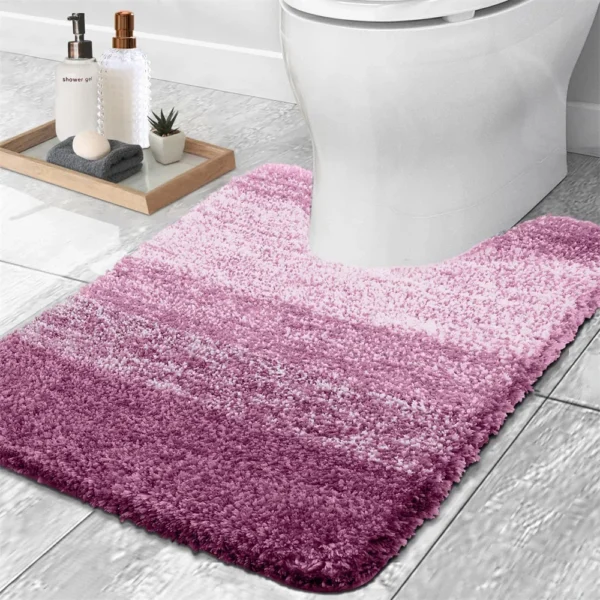 Olanly Luxury Bath Mat – Available in U-Shaped and Rectangular Designs! Extra Soft and Absorbent Microfiber Bathroom Rugs - Image 16