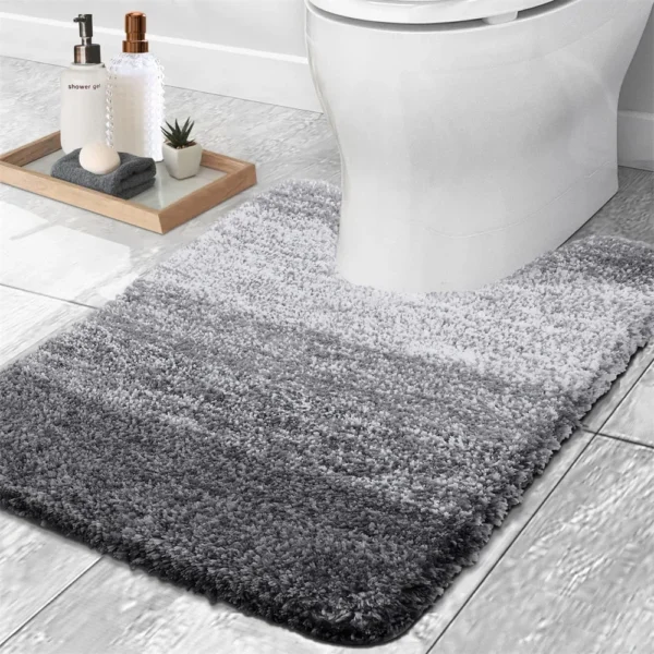 Olanly Luxury Bath Mat – Available in U-Shaped and Rectangular Designs! Extra Soft and Absorbent Microfiber Bathroom Rugs - Image 11