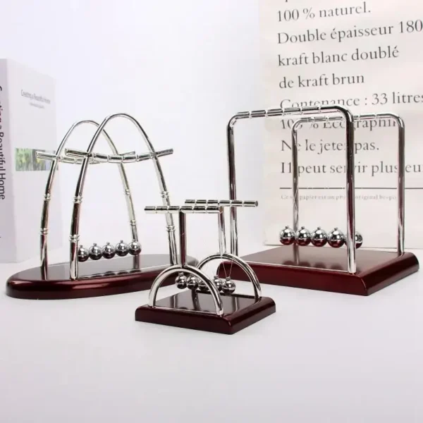 QWC Newton's Cradle Balance Ball – Modern Miniature Home & Office Decor - Image 6