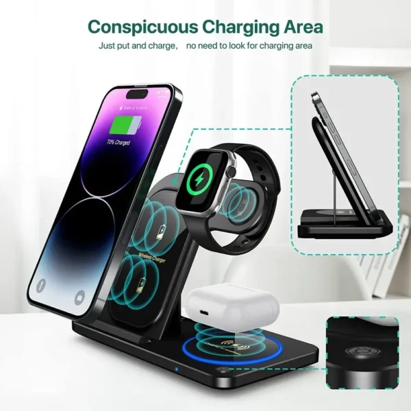 3-in-1 Wireless Charger – Fast & Safe Charging for Your Devices - Image 2