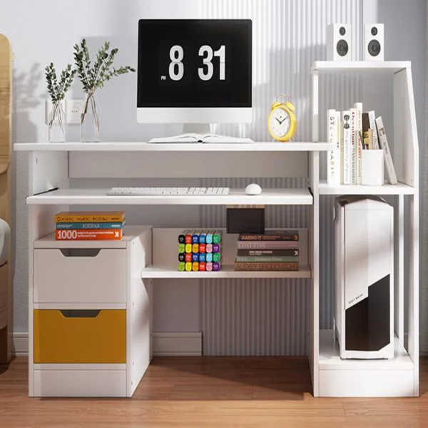 Modern Computer Desk with Hutch & Storage – Stylish & Functional Workstation - Image 3