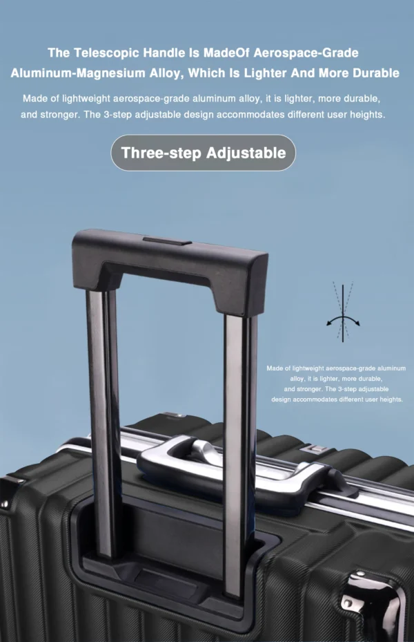 YYW Aluminum Frame Spinner Carry-On – 20” Secure Travel Suitcase - Image 8