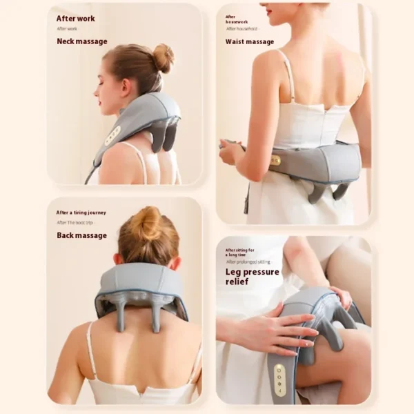 Meksco Heated Infrared Kneading Massager – Neck, Shoulder & Back Relief with Wireless Remote Control - Image 6