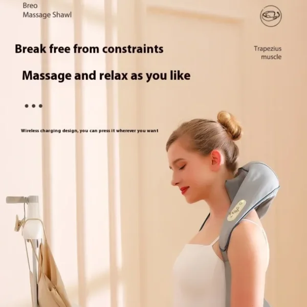 Meksco Heated Infrared Kneading Massager – Neck, Shoulder & Back Relief with Wireless Remote Control - Image 2