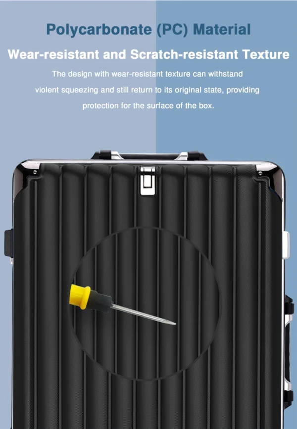 YYW Aluminum Frame Spinner Carry-On – 20” Secure Travel Suitcase - Image 6