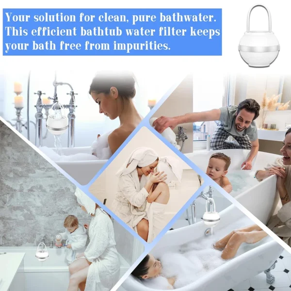 Meksco PureBath Chlorine Filter Ball – Bathtub Water Filter for Softer, Healthier Skin - Image 3